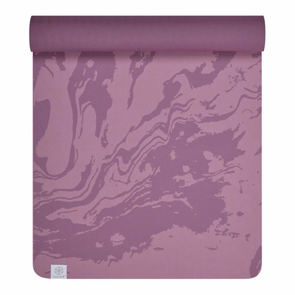 Gaiam Studio Flow Yoga Mat 6mm Light Purple Non-Slip Fitness Exercise Mat